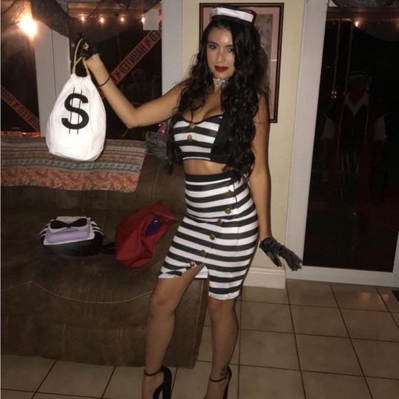 Sexy Robber Halloween Costume -XS - Picture 3 of 4